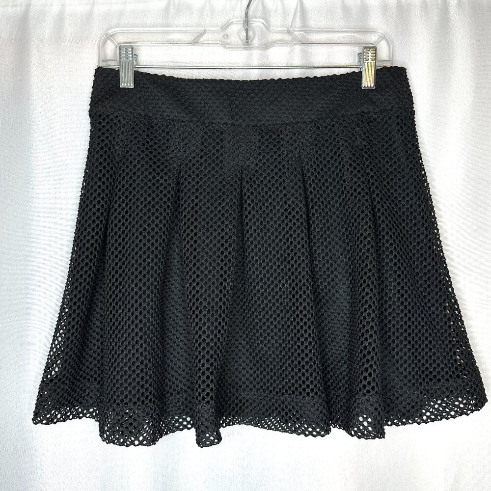 Whimsigoth Grunge Metal Lined Fishnet Pleated Miniskirt by Banana Republic, 6